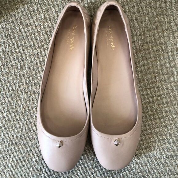 EUC Kate Spade Pale Vellum (Light Pink) Leather Keaton Ballet Flats Shoes Sz 9 M - Picture 2 of 12